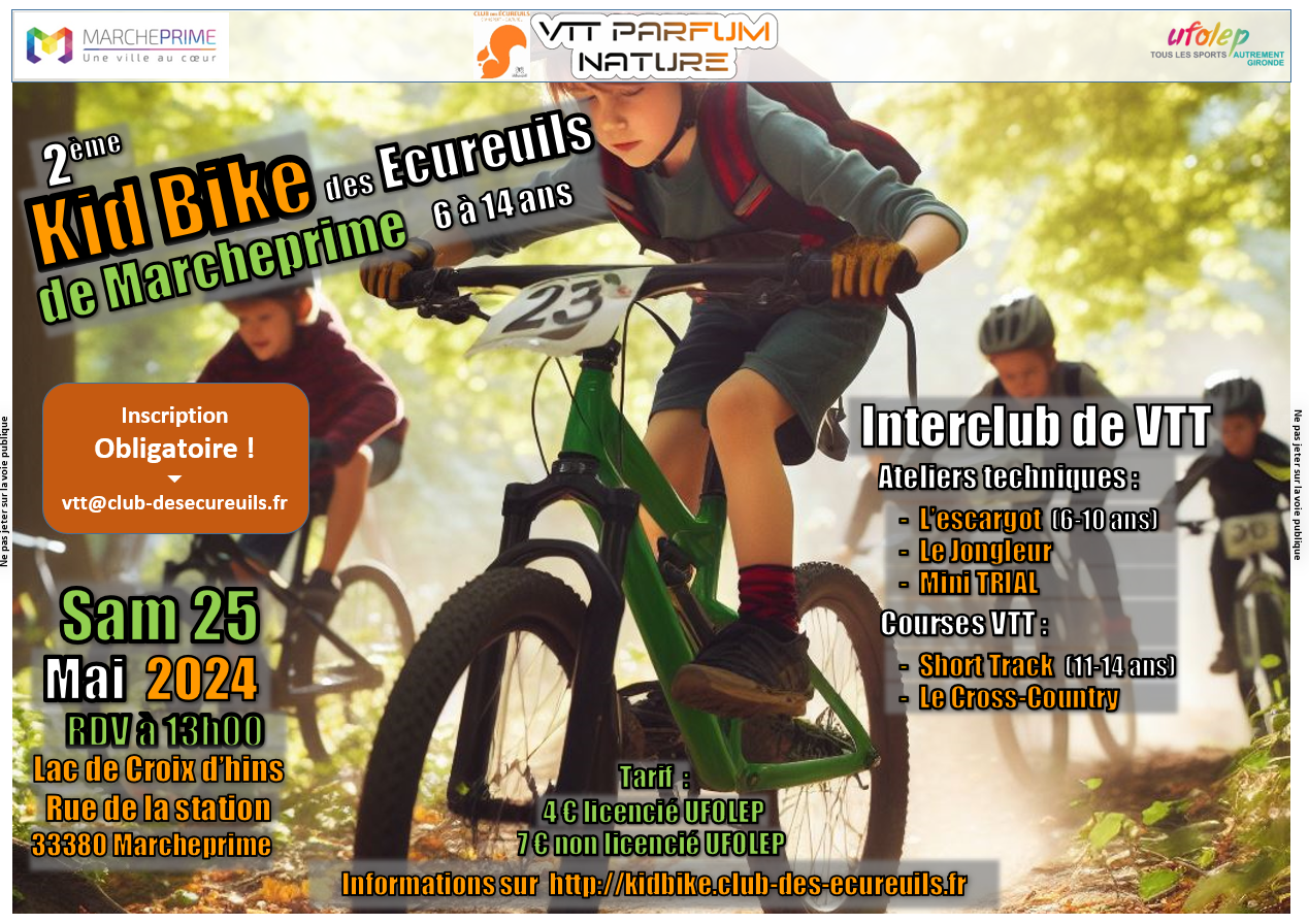 2ème Kid Bike - Interclub VTT de 6 à 14 ans - 25 Mai 2024