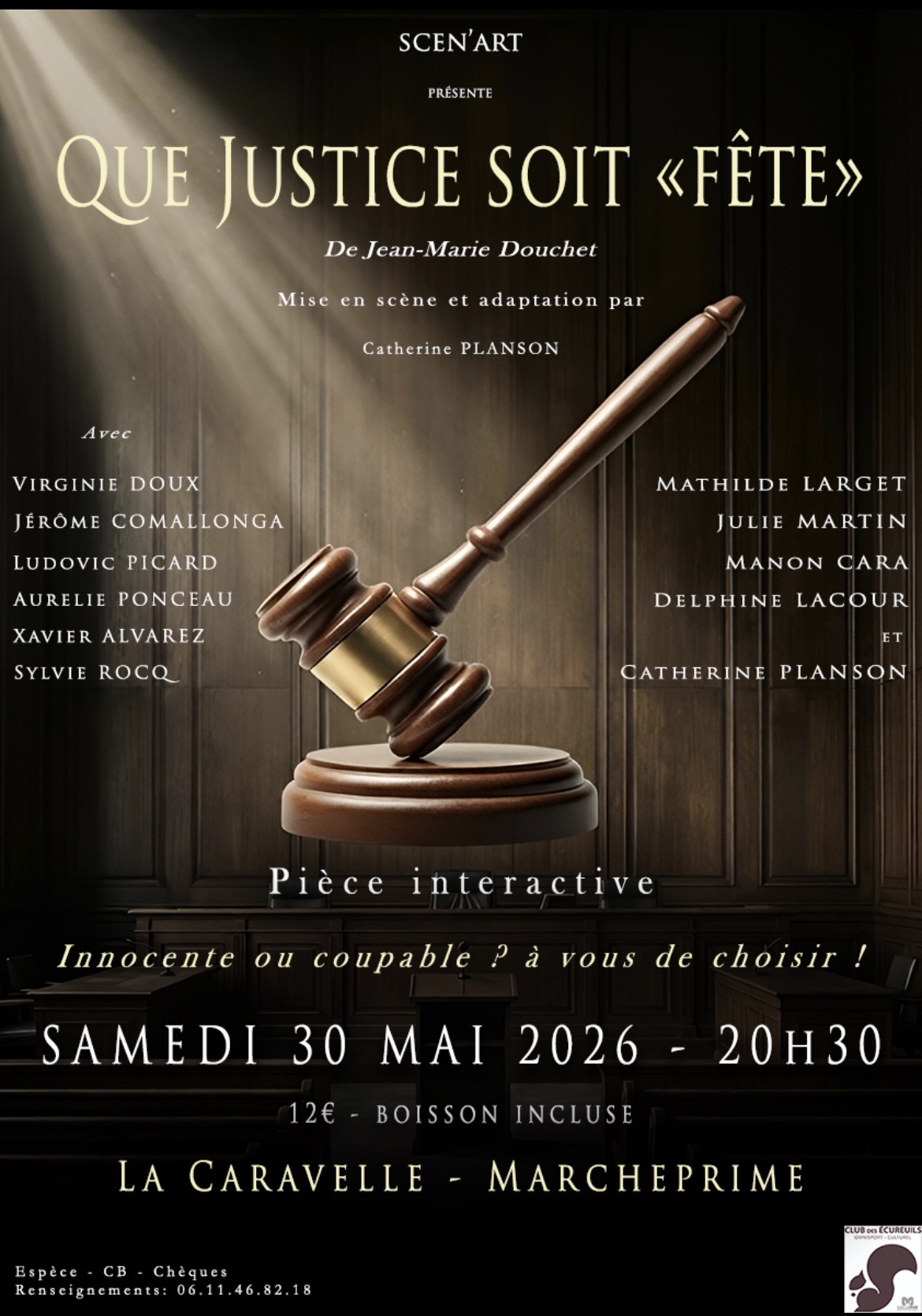Représentation théâtrale le samedi 30 mai 2026