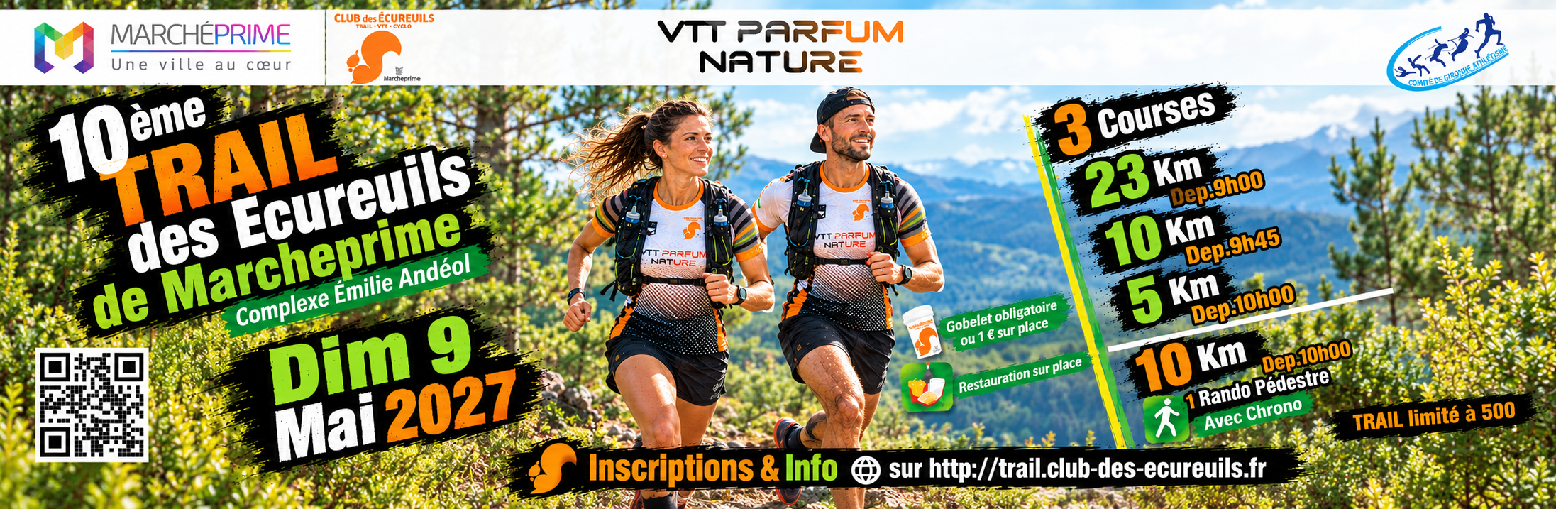 10ème TRAIL des Écureuils de Marcheprime - Dimanche 10 Mai 2026